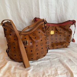 💯Authentic MCM Cognac and Orange Monogram Crossbody Bags 🥀FIRM PRICE🥀